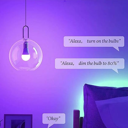 Smart LED Light Bulb, E27, WiFi, Color Changing 2700K-6500K, Compatible with Alexa, Google Home, Apple Home, SmartThings