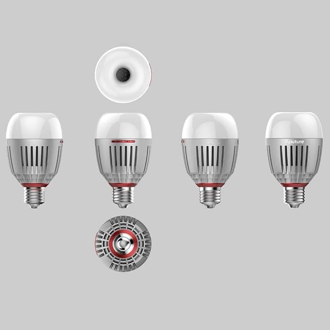 US Stock Aputure Accent B7C 7W RGBWW LED Smart Bulb with E26/E27 Socket,TLCI 96+ CRI 95+ 2,000K-10,000K,Built-in Battery/AC Power