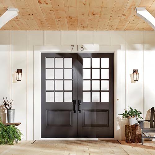 Kichler Atwood Outdoor Wall Sconce Light, Brown Stone