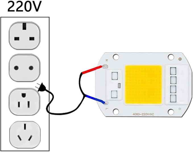 10pcs a lot 50W AC220V LED COB Chip Engine Smart IC Chips for DIY Warm White 3000-3500K LED Floodlight Spotlight Lamp