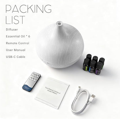 550ml Aromatherapy Essential Oil Diffuser Remote Humidifier 7 LED