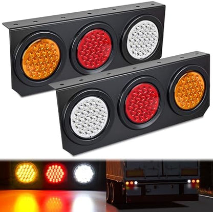 Nilight Triple Tail Lights 2PCS 72LED Stop Brake Turn Reverse