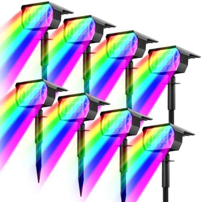 nipify Solar Spot Lights Outdoor Color Changing, Halloween RGB Spotlights