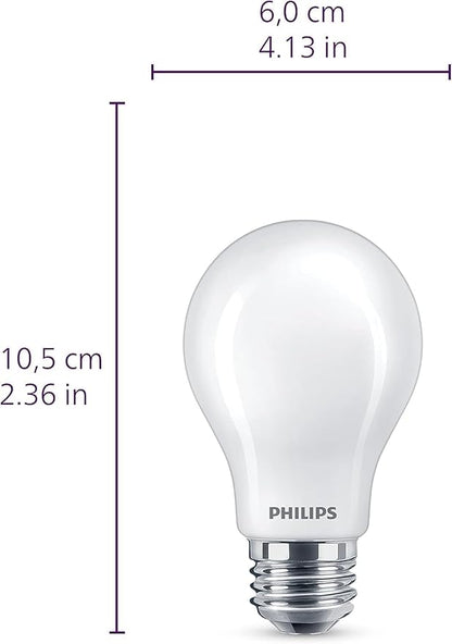 PHILIPS LED 40W A19 8-Pack Ultra Definition Daylight (5000K) 450 Lumen (5W = 40W) Dimmable Frosted Flicker-Free Light Bulbs