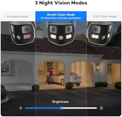 ONWOTE 4K 8MP 180° Wide Dual-Lens PoE IP Security Camera Wired, 2 Way Audio