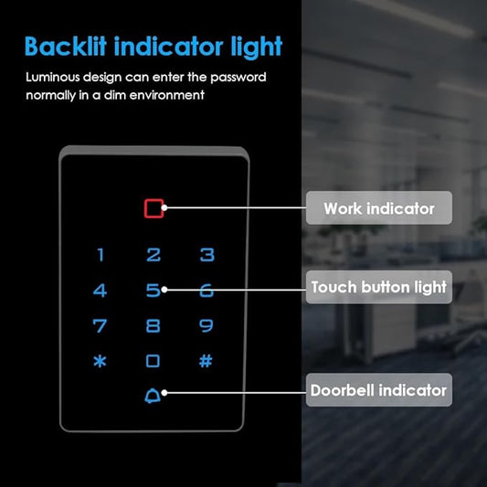 Weatherproof Keypad 600lbs Magnetic Lock(Waterproof) 4 Remote Access Control Kit 110-240V Power Supply Unit Push to Exit Button Buzzer Sounder for Visitor in