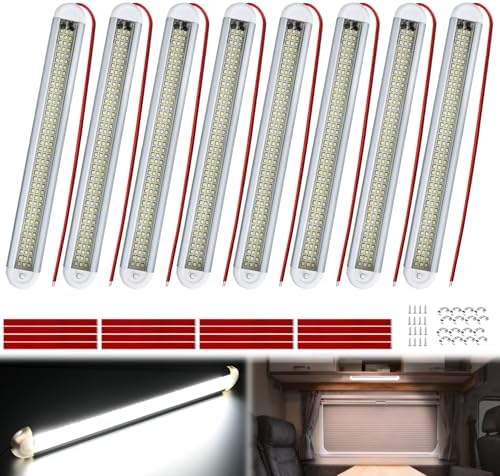 Nilight LED Interior Light Bar 8PCS 12 Inch Strip Lights