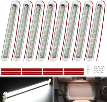 Nilight LED Interior Light Bar 8PCS 12 Inch Strip Lights