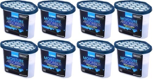 ZARPAX Moisture Absorber Activated Charcoal 10.5 oz/300g | Removes Moisture, Damp, Humidity & Odors | Odor Absorber | Moisture Trap for Bathroom, Closet, Kitchen & Small Spaces | Set of 4 (Pack of 2)