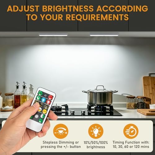 Racokky Under Cabinet Lighting with Remote, Motion Activated RV Step Light