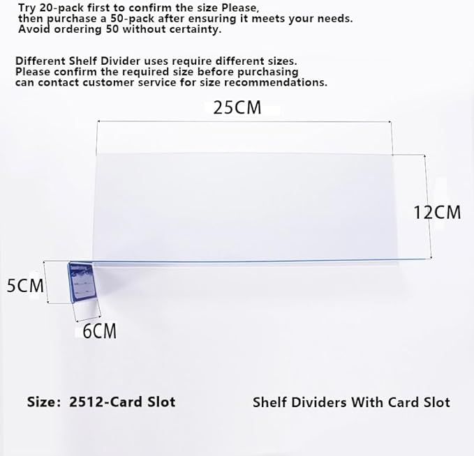 20 Pcs 25 * 12 CM 1MM Bookshelf Dividers;Bookshelf Shelf Insert;Clearance on Shelves and Cabinets;Clip on Shelf Dividers;Closet Shelf Divider;Cube Divide;DVD Shelf Dividers