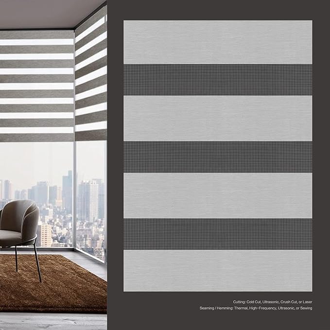 Blackout Motorized Zebra/Roller Shades – Blackout-Orlando BL29 Series Smart Remote Control Window Blinds