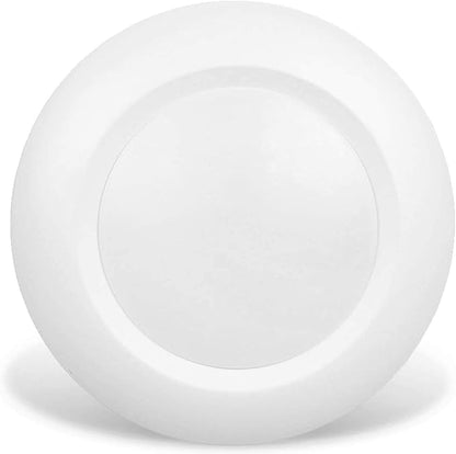 6 Inch LED Low Profile Recessed & Surface Mount Disk Light, Round, 15W, 900 Lumens, 4000K Cool White, CRI80, Driverless Design, Dimmable, cETLus Listed, White(1 Pack)