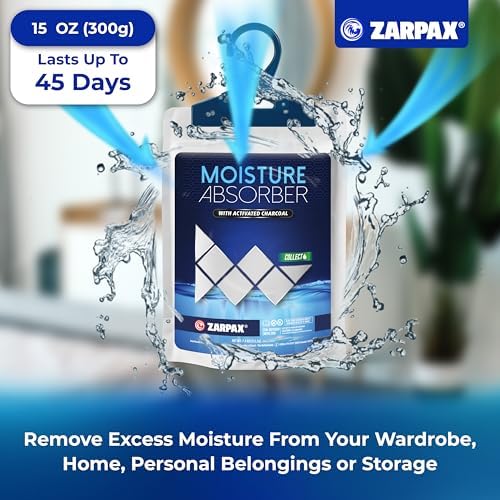 Zarpax Activated Charcoal Moisture Absorber Bags 7.5 oz - Set of 10
