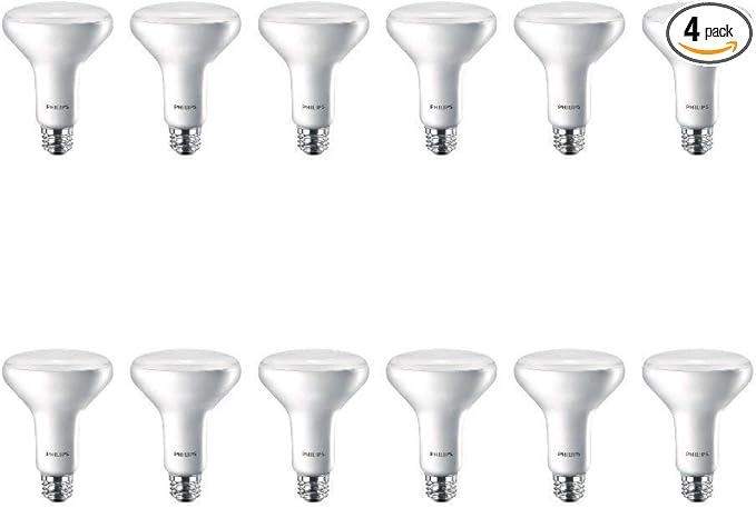 Philips LED Flicker-Free Frosted BR30 Light Bulb - EyeComfort Technology - 650 Lumen - Daylight (5000K) - 9W=65W - E26 Base - Basic LED Old Version - Indoor - 12-Pack