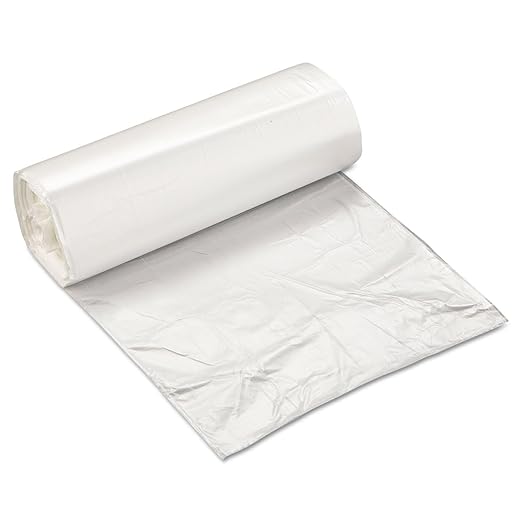 Inteplast VALH3860N22 HDPE Waste Can Liner, 0.74 Mil, Star Seal, 38" x 58", Natural (6 Pack of 25)