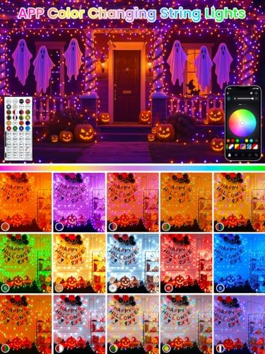 200 LED Smart RGB Color Changing String Lights APP & Remote for Halloween