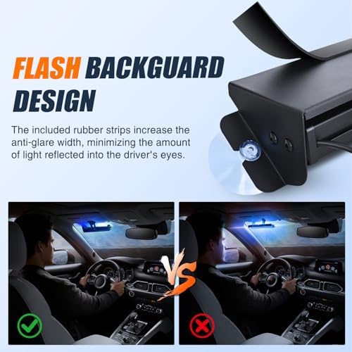 Nilight 8LED Blue White Traffic Advisor Strobe Light Bar Hazard Safety