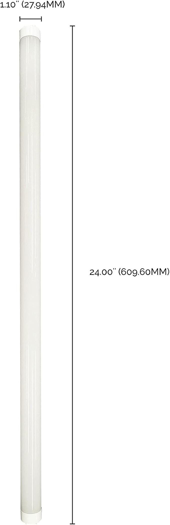 Satco S49949 8 Watt 120-277 Volt 2Ft LED T8 Linear Tube Lighting; G13 Medium Bi-Pin Base; 5000K Neutral White: 1250L Dimmable (25 LED Light Bulbs)