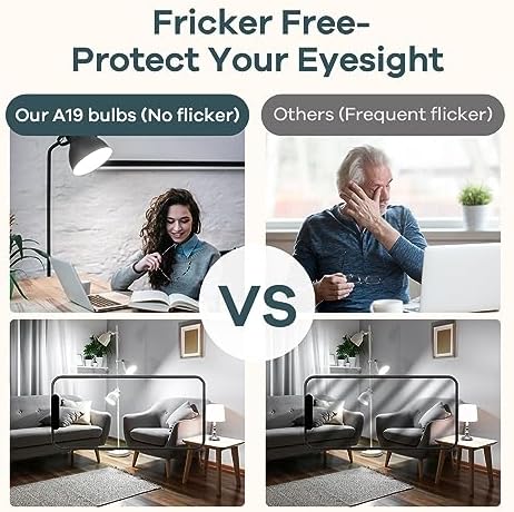 Linkind A19 LED Light Bulbs, 60 Watt Equivalent, 5000K Daylight 12 Packs