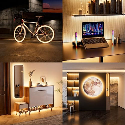 PAUTIX 5V USB COB LED Strip Lights UL-Listed Dotless LED Lights with RF Remote,6.56ft Dimmable 3000K Warm White TV Backlight,Flexible Under Cabinet Tape Lights for Bedroom,Kitchen,Shelves Lighting