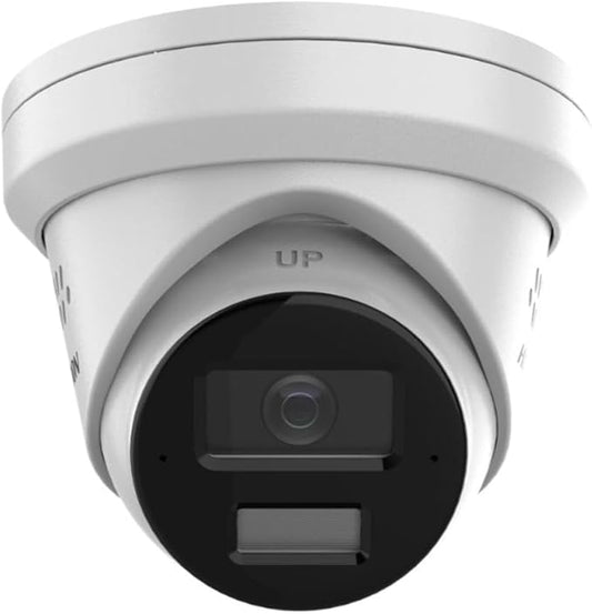DS-2CD2383G2-LI2U/SL 4K 8MP Acusense Strobe Light and Audible Warning POE IP Turret Dome, 2.8mm Lens, H.265+, 120dB WDR, Human/Vehicle Detection, Built-in arrayed Dual-mic, Work with Ⲏіkconnect