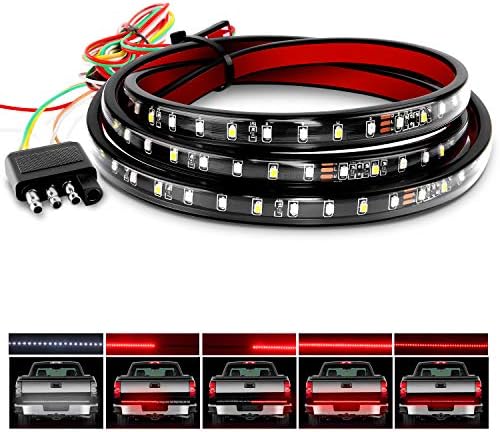Nilight 60" Truck Tailgate Light Bar 108 LED Single Row Tailgate Light Strip & 50004R 120 Pcs/60 Pairs Quick Splice Wire Terminals T-Tap Self-Stripping