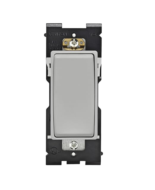 Leviton Renu Switch for 4-Way Applications, 15A-120/277VAC, RE154-PG, Pebble Grey