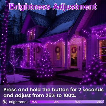 200 LED Connectable String Lights, 66FT Christmas Lights Outdoor Indoor