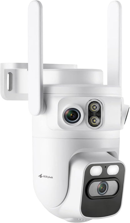 Kittyhok Home Security Camera System Wireless, 2K Triple Lens Cameras