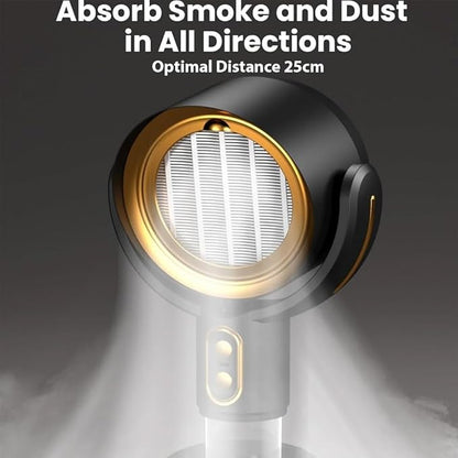 Portable Smoke Away Fan Machine for Indoor, Rechargeable Air Extractor Mini Desktop Catcher Filter Eliminator, Travel Smokes Purifier Filters for Effectively Removes Smoke and Odors(Purple)