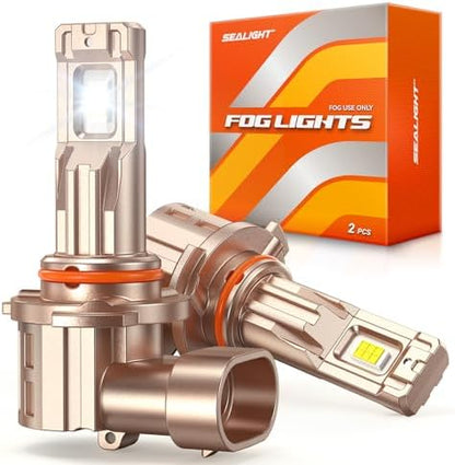 SEALIGHT 9006 HB4 LED Fog Light Bulbs, 18000LM White 9006 LED Bulb-2 Pack