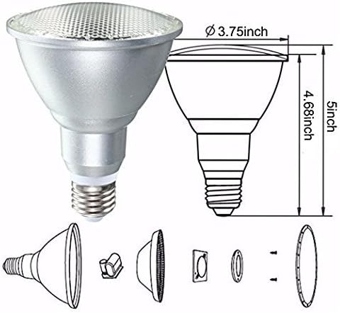 DUDU Led Colored Light Bulb E27 10W PAR30 RGB Dimmable Spotlight 16 Color Changing with IR Remote Control for Home, Living Room, Party Decoration Waterproof Indoor Floodlight