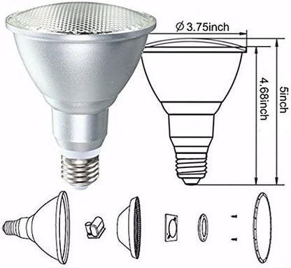 DUDU Led Colored Light Bulb E27 10W PAR30 RGB Dimmable Spotlight 16 Color Changing with IR Remote Control for Home, Living Room, Party Decoration Waterproof Indoor Floodlight