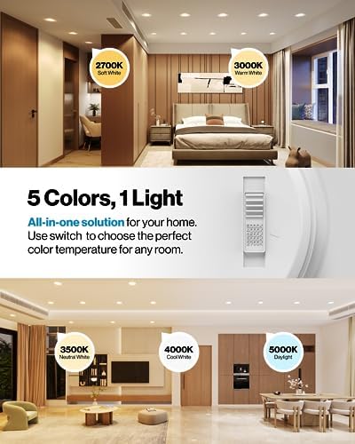 Sunco 96 Pack 6 Inch Retrofit LED Recessed Can Lights, 5CCT, 13W=75W