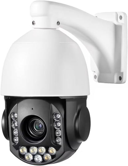 8MP 4K 25X optical 5.3-130mm Auto Tracking Outdoor PTZ Camera PoE IP wired Human Vehicle Detect Security Camera with 298ft IR,Floodlight color Night View,2-Way Audio alarm,Preset,NVR,Mobile App,360Pan