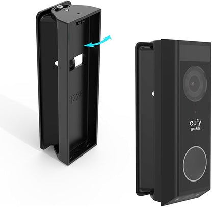 Adjustable 0 to 35 Degree Doorbell Angle Mount Compatible with eufy Security Video Doorbell E340 Camera （Black）