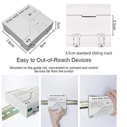 Smart Home Dry Contact Zigbee Relay Switch, 220V 4CH | Remote Control for Light sprinker Garage Door, Works with Amazon Alexa Google Home, Tuya Zigbee Hub Needed