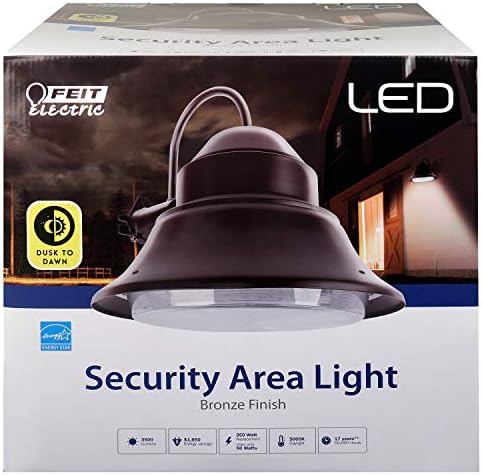 Feit Electric - 73700 350W Equivalent 50 Watt 13" LED Yard Dusk to Dawn 3500 Lumen Security Outdoor Light, 5000K Daylight