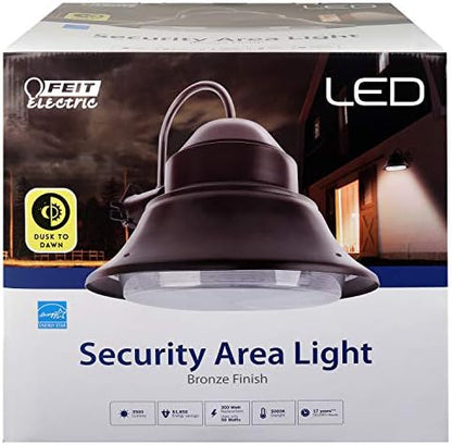 Feit Electric - 73700 350W Equivalent 50 Watt 13" LED Yard Dusk to Dawn 3500 Lumen Security Outdoor Light, 5000K Daylight