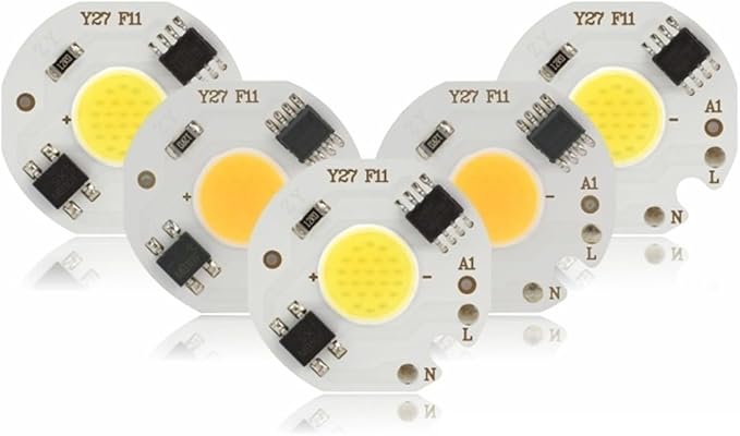 10pcs/lot 3W 5W 7W 9W LED COB Chip Lamp 220V Smart IC No Need Driver LED Bulb for Flood Light Spotlight Cold/Warm White Lighting(Warm White,220V_5W)