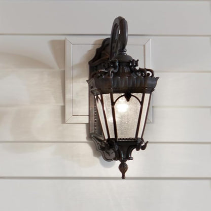 Kichler Tournai 18” Outdoor Wall Light with Clear Seeded Glass in Londonderry, 1-Light Traditional Fixture, 9356LD