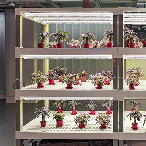 GYTF T5 LED Grow Lights, 306-Bulbs 5000K White Full Spectrum Plant Growing Lamp Bars for Indoor Plants Seedling Hydroponics, Daisy-Chain Design (6 x 10W, 300W Equivalent)