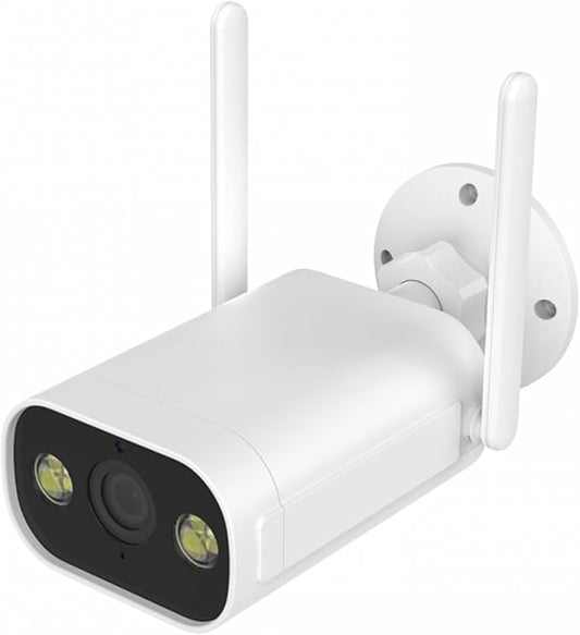 Security Camera Outdoor 2K 3MP, HD WiFi 2.4G Home Security Camera for Outside with IR & Color Night Vision, 2-Way Audio, IP66 Waterproof, Tuya/Smart Life App, Cloud & SD Card Storage (No SD Card)