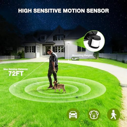 Abovizo 150W Motion Sensor Outdoor Lights, 16500LM LED Security Lights