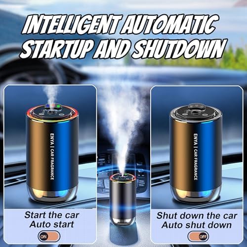 Smart Car Air Freshener, Car Air Freshener Diffuser with 3 Color Starry Sky Projection, Cars Scent Diffuser with RGB Music Syncing Light, 3 Mode Adjustable, Auto On/Off Cars Diffuser, 50ml Cologne
