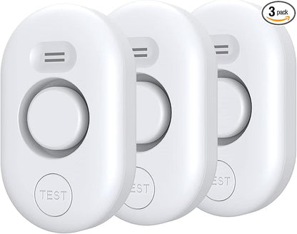 Water Leak Detector Sensor Alarm: Home Water Flooding Monitor Smart Sink Overflow Monitoring Adjustable Wet Moisture Alert Pipe Leakage Drip Detection Warning for Basement Floor 3Pack