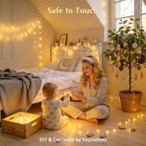 JMEXSUSS 200 LED Twinkle Fairy Lights Bedroom, 66ft Classroom Lights USB