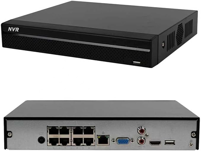 DahuaSecurity Advanced 8-Channel 8 PoE Port Network Video Recorder with 4K HDMI Output and AI Surveillance Features NVR for Home Security Camera System（not Include HDD） (NVR-8ch-8POE-0t)