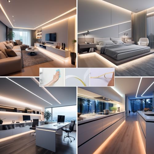 BENLUN 24V CCT COB LED Strip Lights 65.6ft with Remote and Power Supply